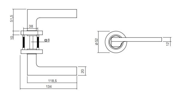 ProGriff TD-Nicki auf Rosette–Chrom/Nickel matt